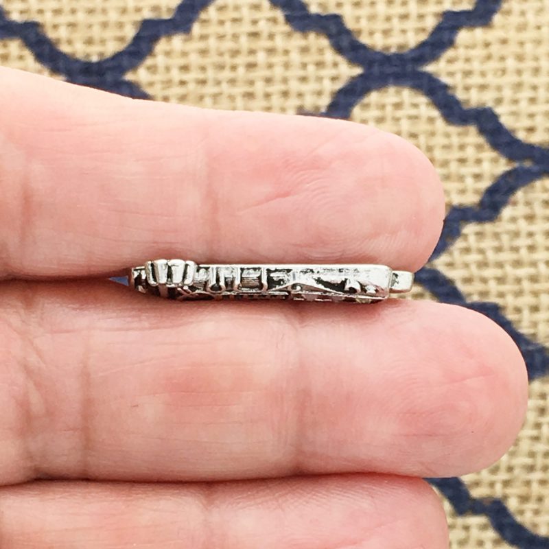 8 Silver Cowboy Boot Charm by TIJC SP0776B - Image 3