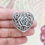 Heart Rose Pendant