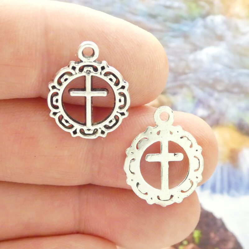 plain cross charms for earrings