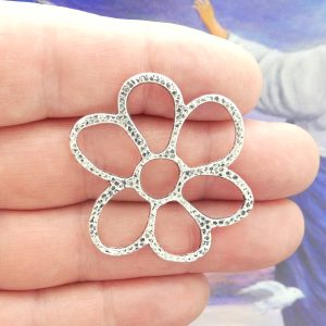 Silver Flower Charm