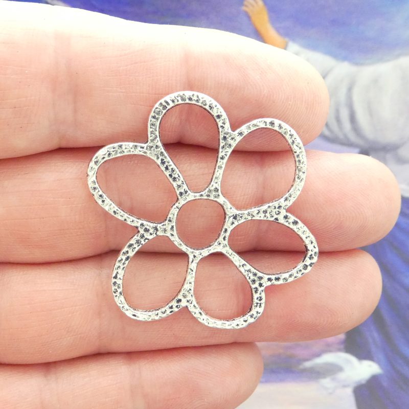 Silver Flower Charm