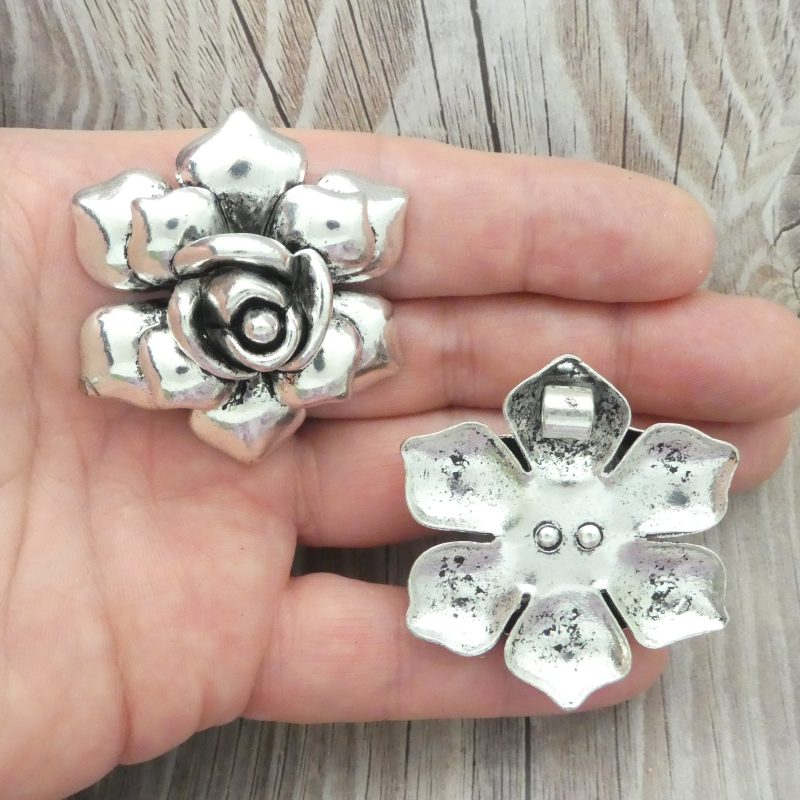 Silver Flower Pendants Bulk