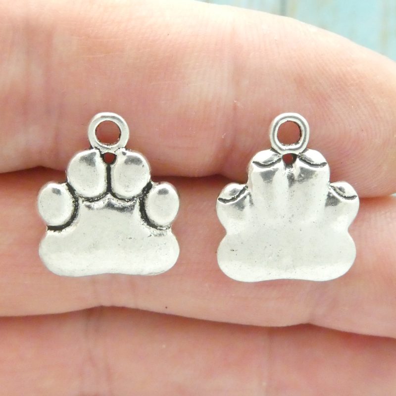 Paw Print Charms for Jewelry Making