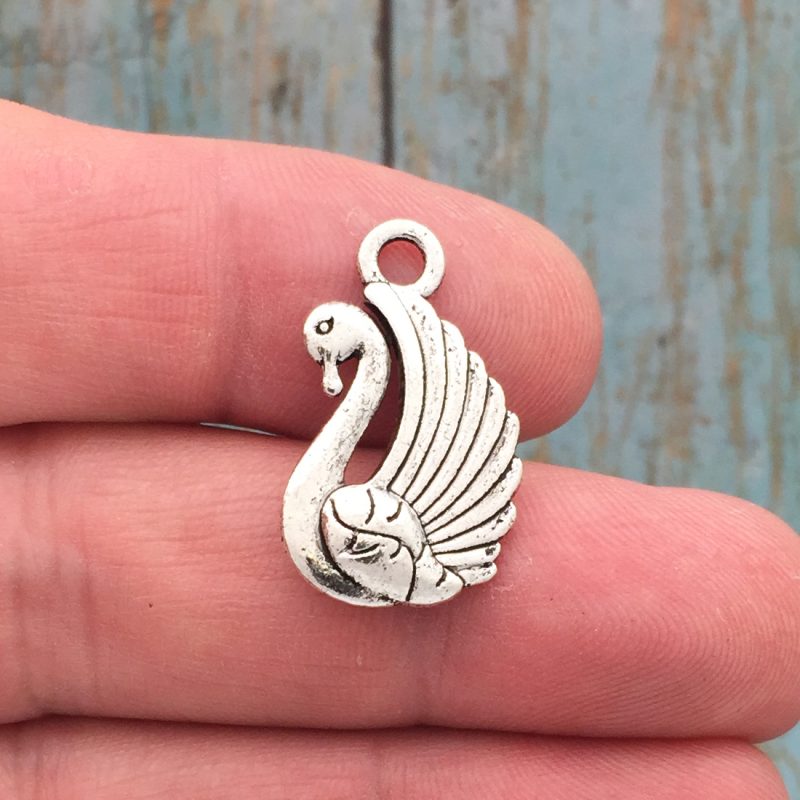 silver swan charm