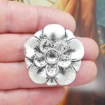 Silver Flower Charm Pendant