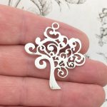 Silver Tree Charm Pendant