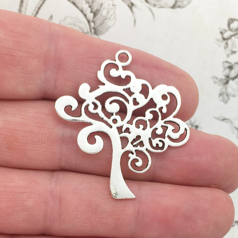 Silver Tree Charm Pendant