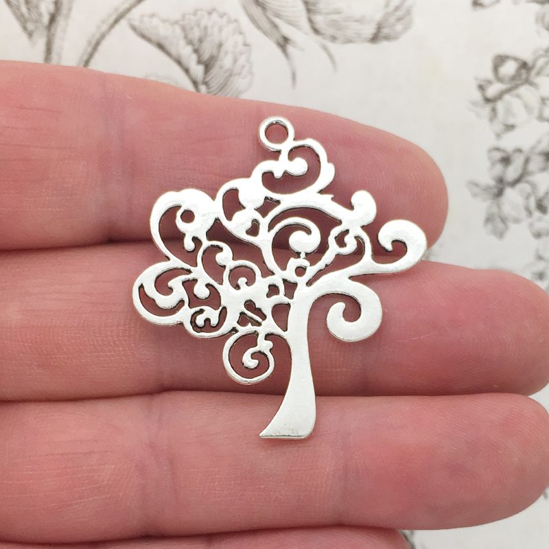 Silver Tree Charm