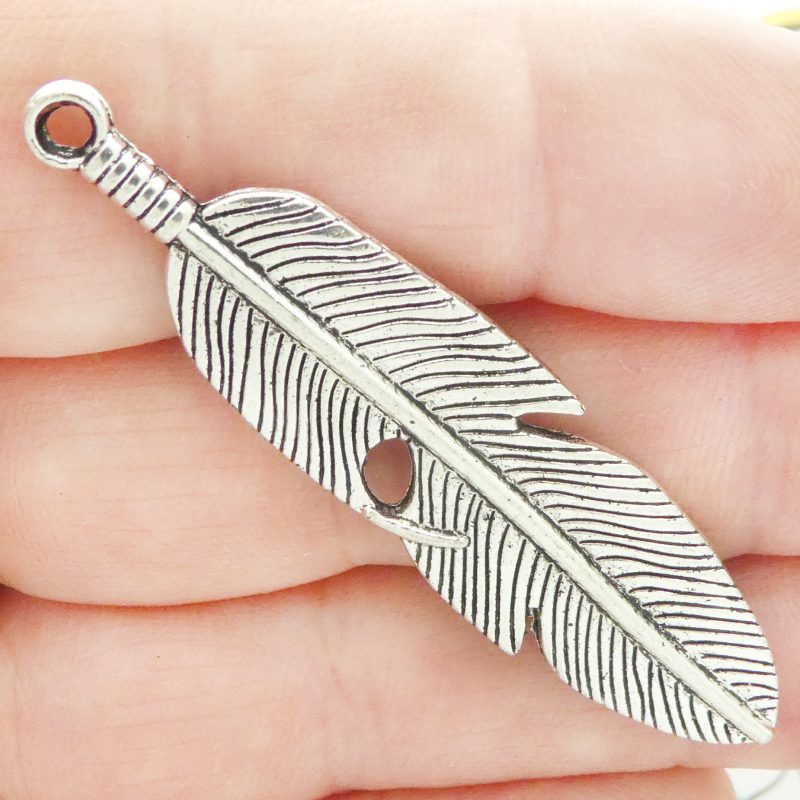 feather charms for jewelry making