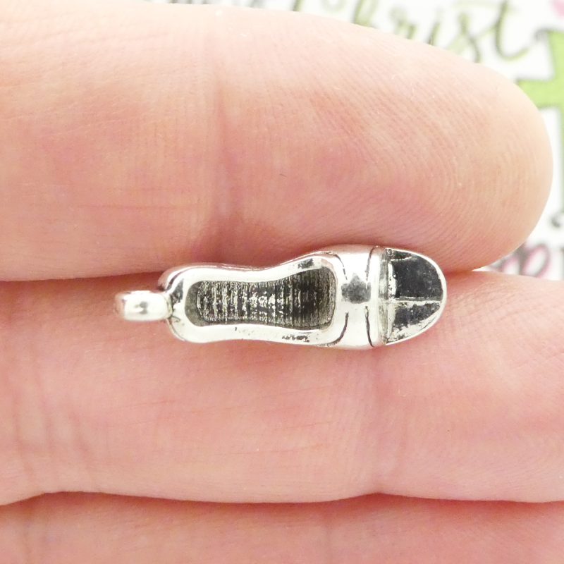 8 High Heel Shoe Charm Silver 13x23mm by TIJC SP0872 - Image 4