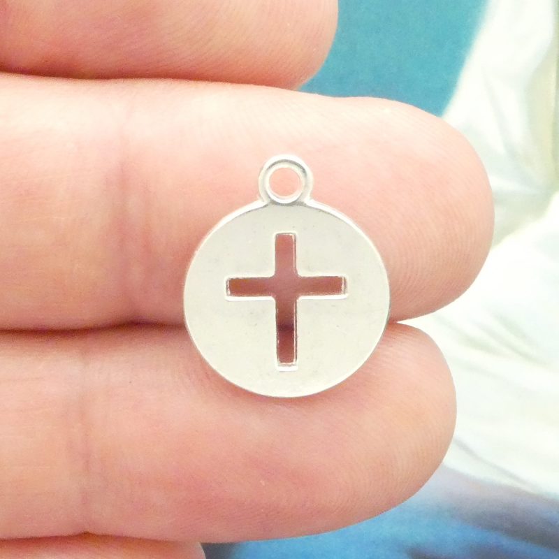 cross disk charms for jewelry making