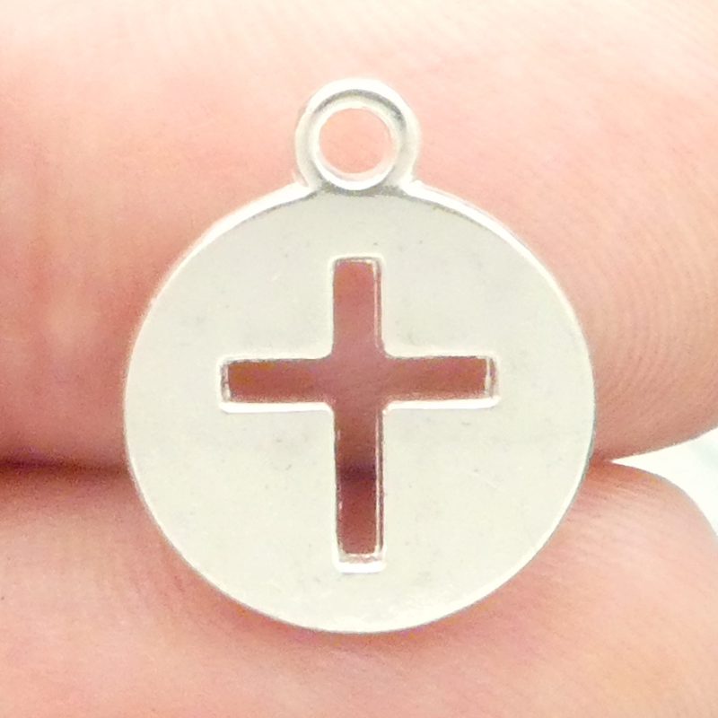 cross disk charms for earrings