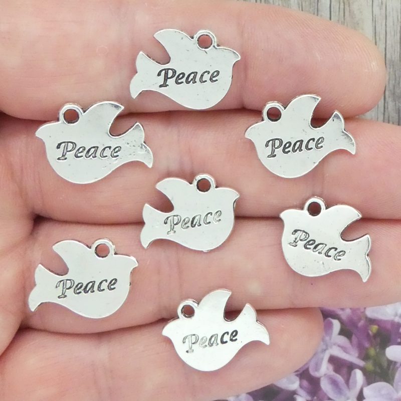 peace dove charms for jewelry making