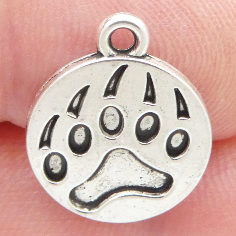 Bear Paw Charm Silver