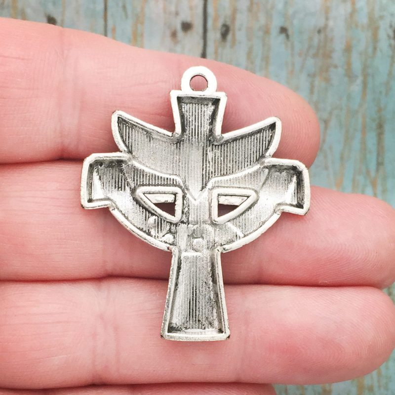 2 Acts Cross Charm Pendant Silver by TIJC SP0881 - Image 2
