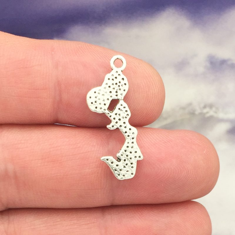 10 Silver Cheerleader Charm by TIJC SP0895 - Image 2