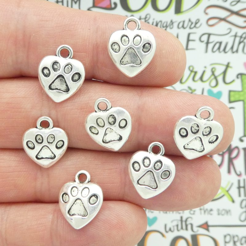 paw print charms bulk