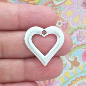 open heart charms bulk