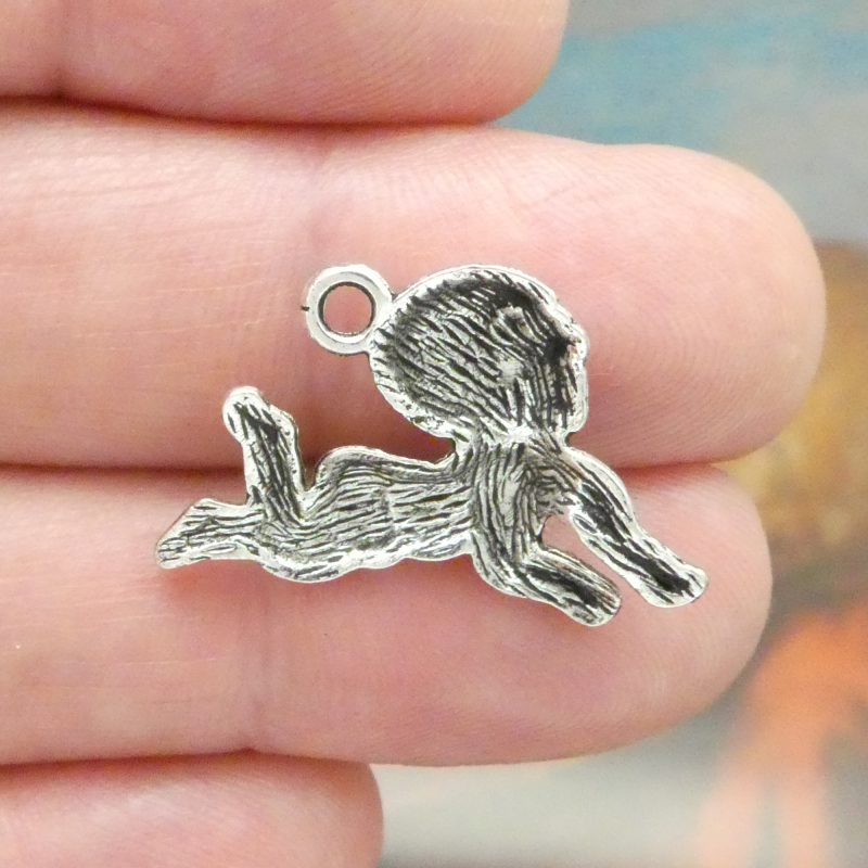 5 Baby Charm Silver 17x26mm by TIJC SP0902 - Image 3