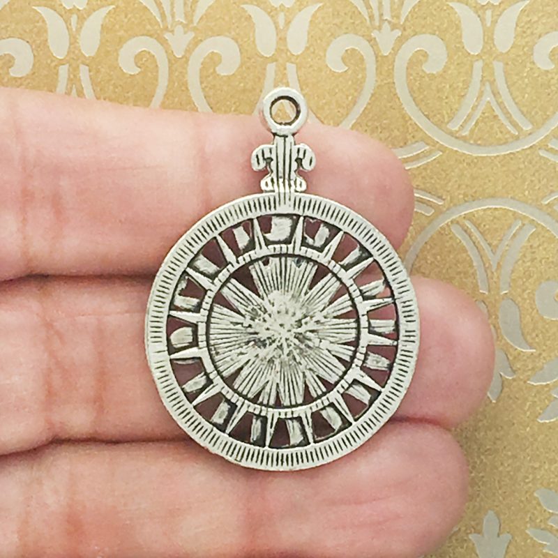 3 Silver Compass Charm by TIJC SP0907 - Image 3