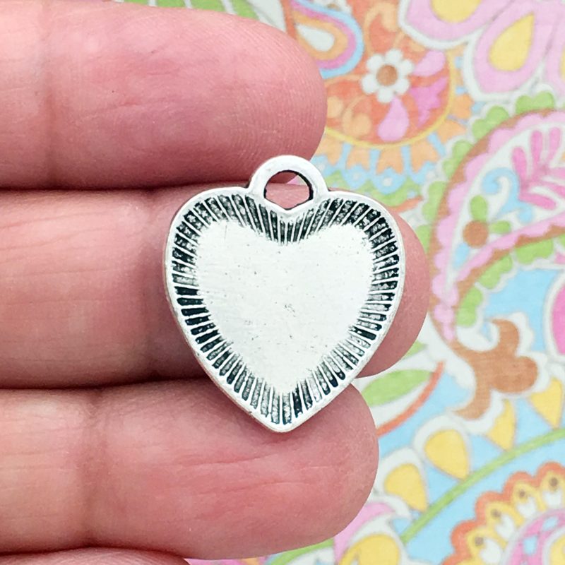 silver heart charm