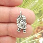 Silver Santa Claus Charm