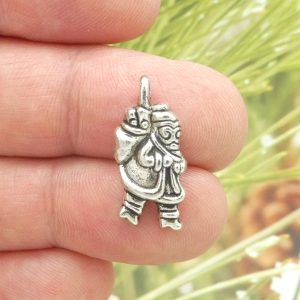 Silver Santa Claus Charm