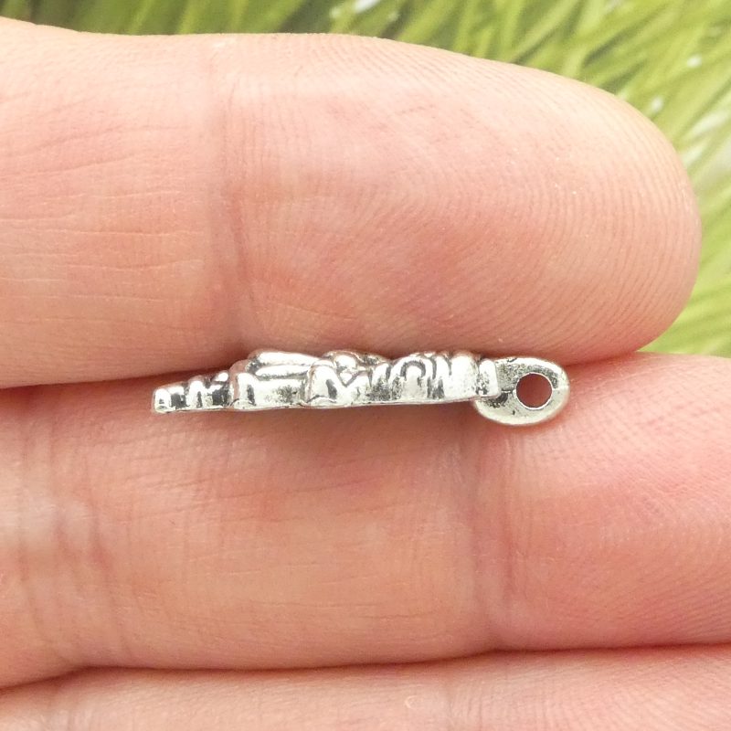 BULK 60 Santa Claus Charm Silver by TIJC SP0916B - Image 4