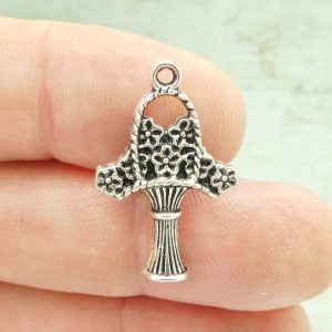 flower basket charm