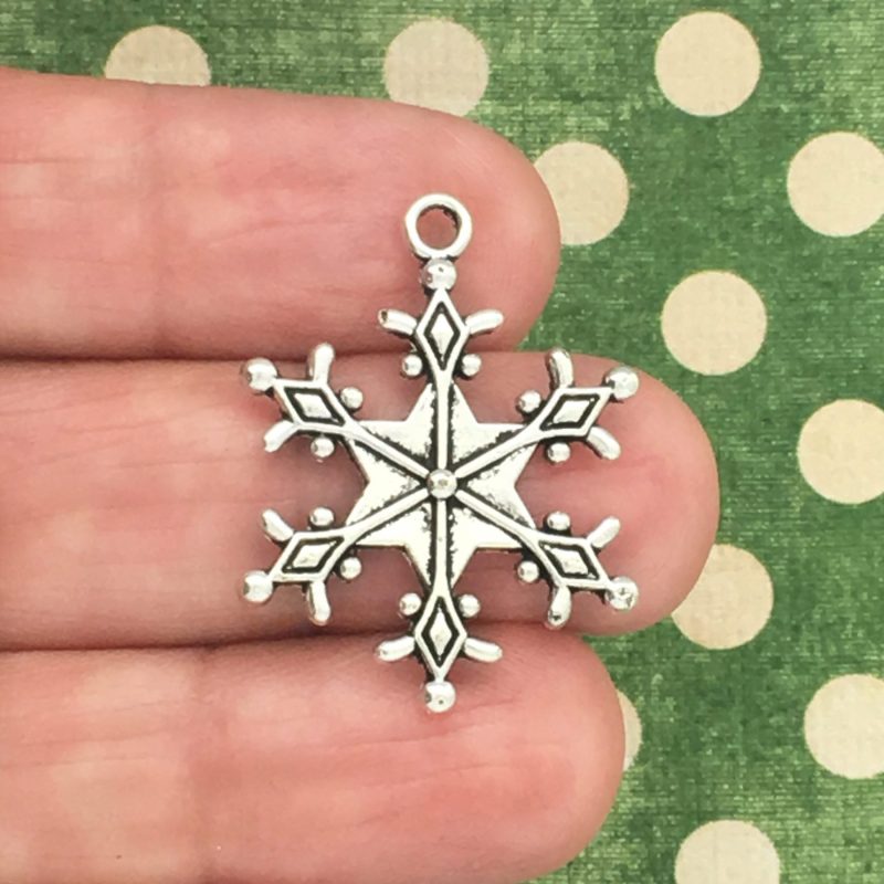 5 Silver Snowflake Charm Pendant by TIJC SP0924