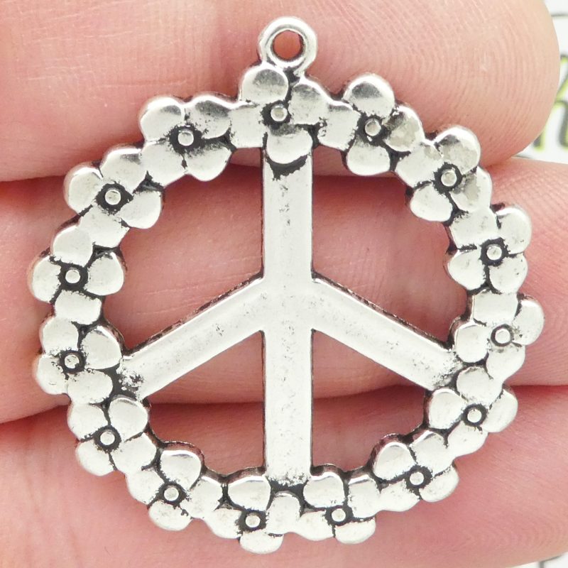 peace sign charms for jewelry making