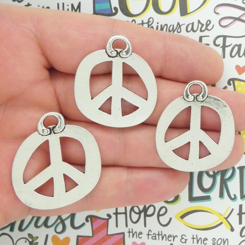 peace sign charms for jewelry making