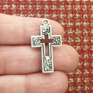 Silver Cross Charm