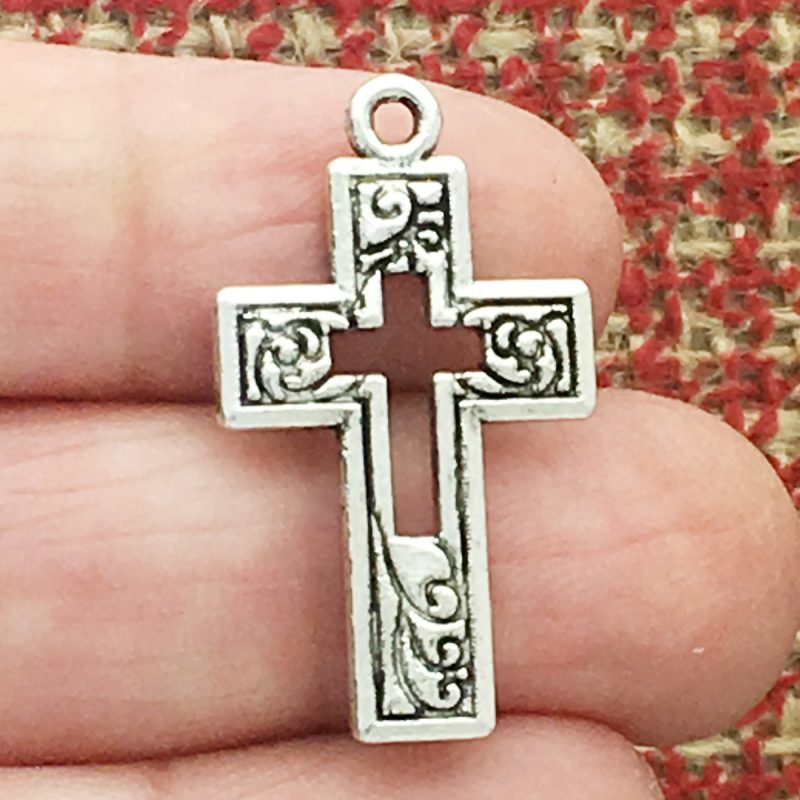 cut out cross charms