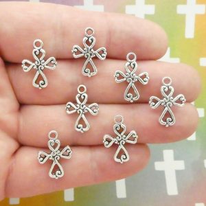 small cross charms bulk
