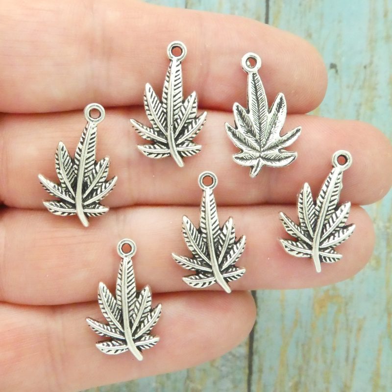 pot leaf charms bulk