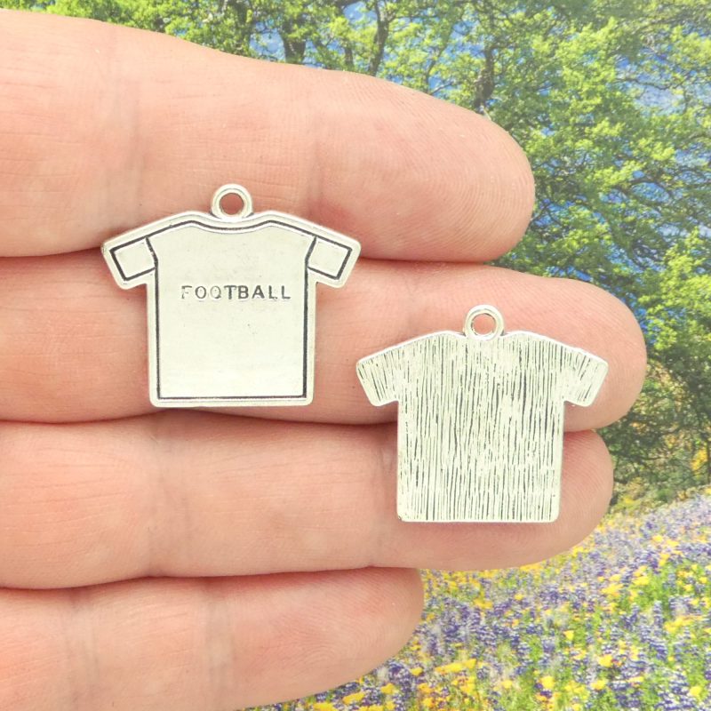 Silver Football Charms Wholesale