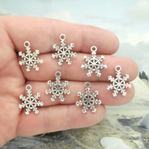 snowflake charms for jewelry making
