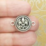 fleur de lis bracelet connector