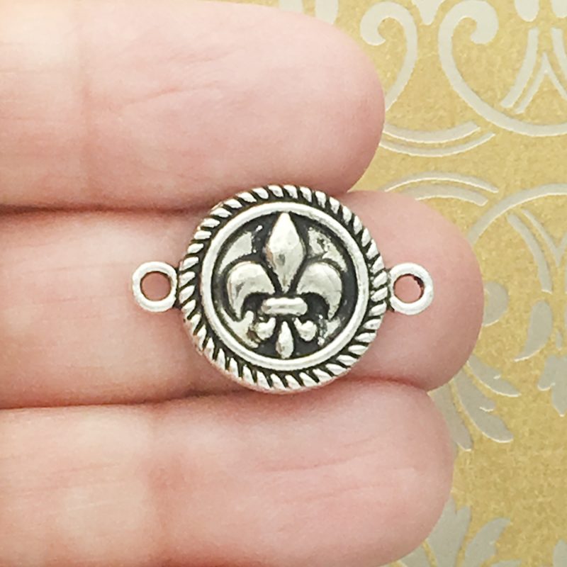 fleur de lis bracelet connector