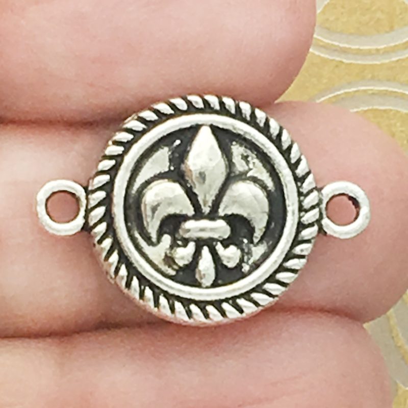 fleur de lis bracelet connectors bulk