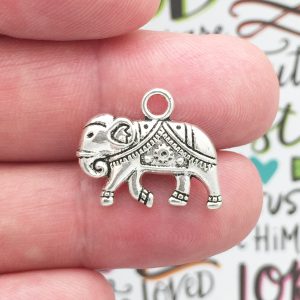 Silver Elephant Charm