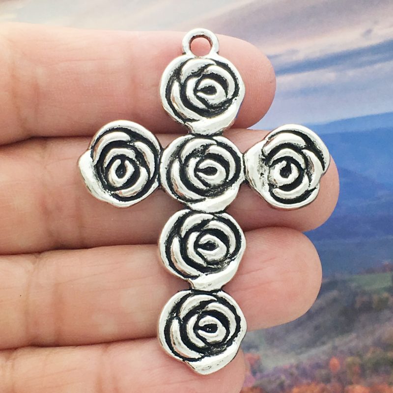 Rose Cross Pendant