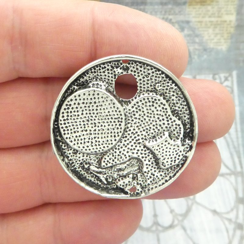 2 Silver Steampunk Watch Charm 38x38mm by TIJC SP1000 - Image 3