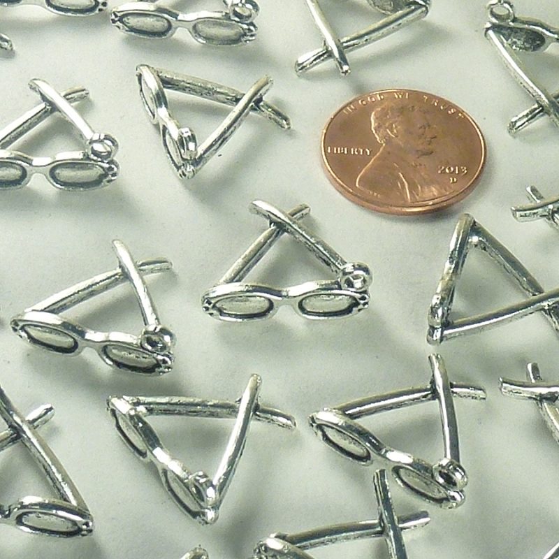 BULK 20 Sunglasses Charm Silver 8x18mm by TIJC SP1009B - Image 3