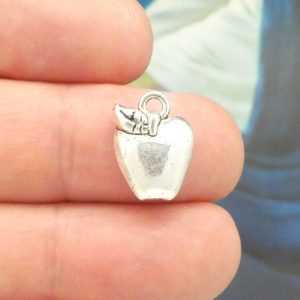 Silver Apple Charm