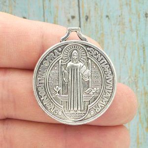3 Silver St Benedict Medal Charm by TIJC SP1057