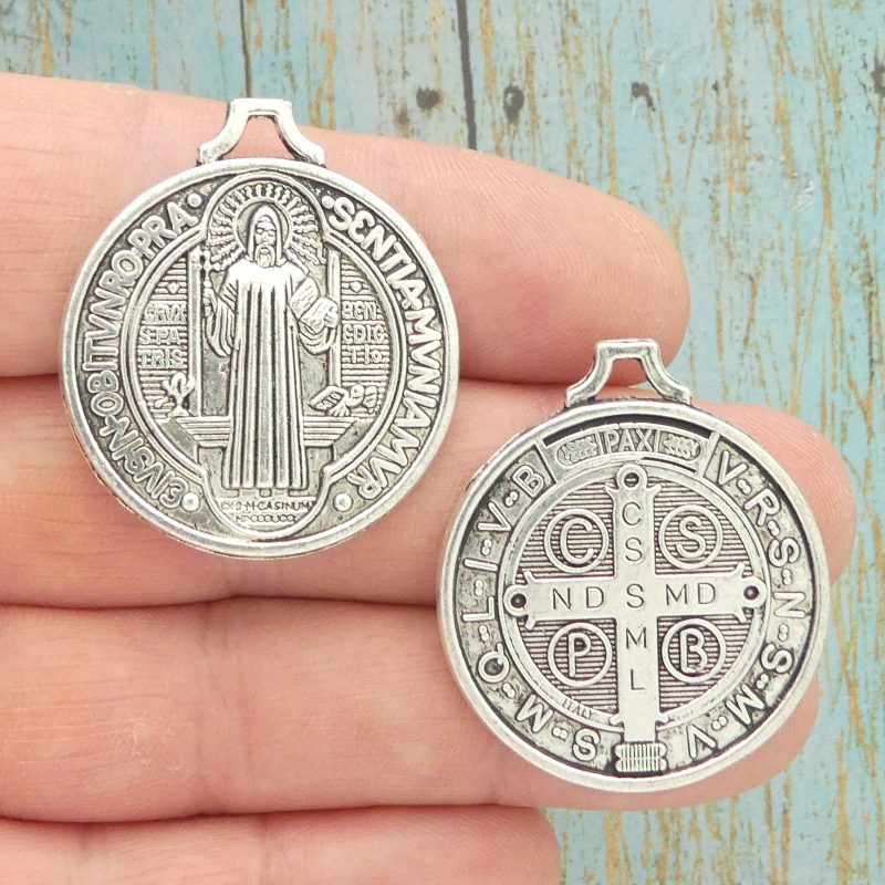 3 Silver St Benedict Medal Charm by TIJC SP1057 - Image 4