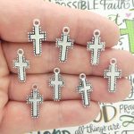 small cross charms bulk