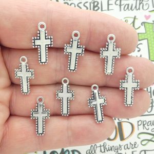 small cross charms bulk